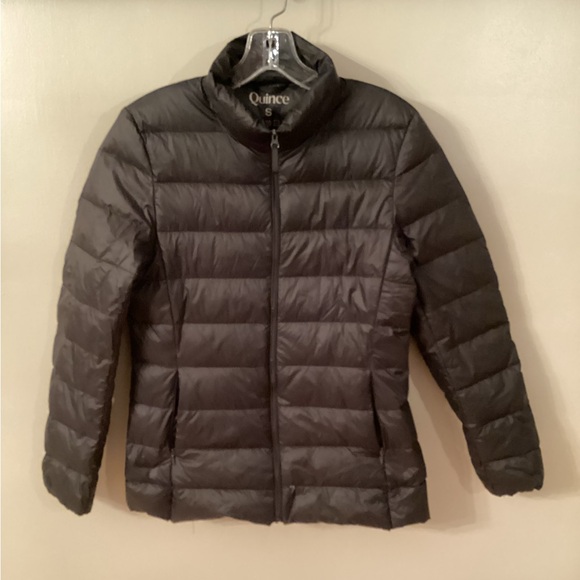 QUINCE SIZE S BLACK LIGHTWEIGHT DOWN PUFFER JACKET - Picture 3 of 10